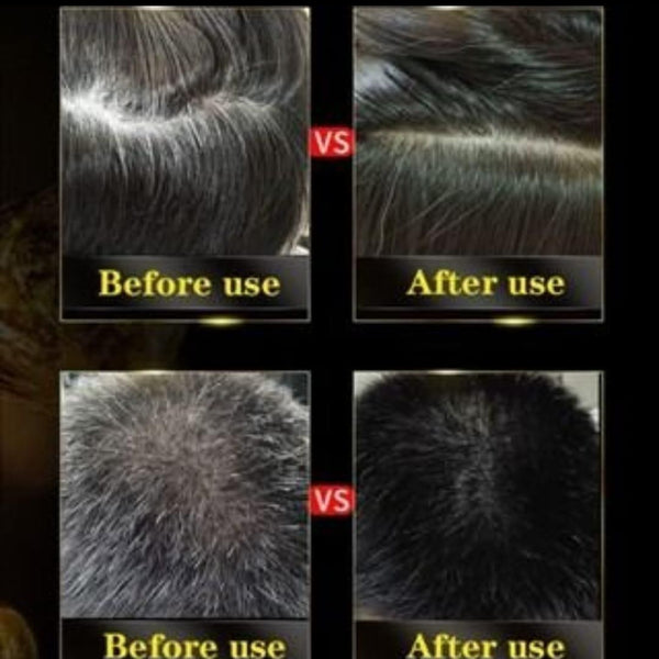 Unisex Instant Black Herbal Hair Dye Shampoo for Grey Hair Coverage 3 in 1(100ml)
