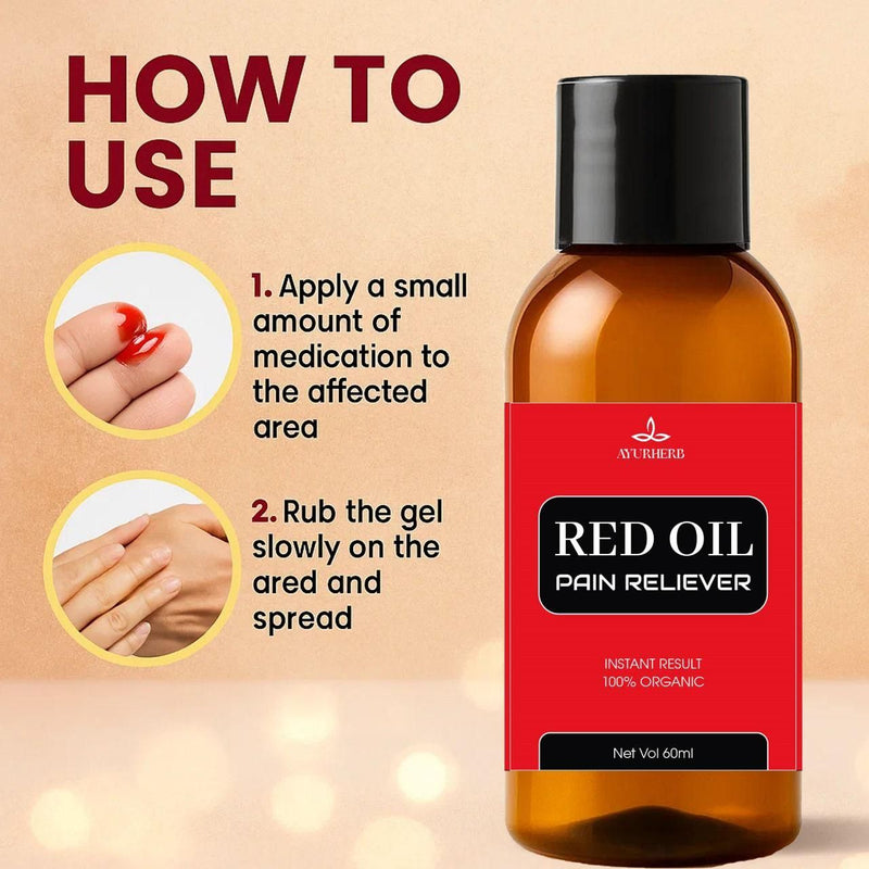 Instant Pain Relief Red Oil 60ml (Pack of 1) ⭐⭐⭐⭐⭐