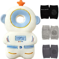 Baby Head Protector Cushion Backpack with 3 Baby Knee Pads for Walking & Crawling