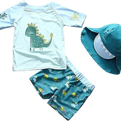 Baby and Toddler Boys' 3-Piece Swimsuit Set Bathing Suit with Hat