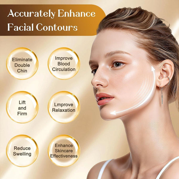 Lymphatic Contour Face Brush - Facial Massager for Jawline, Chin & Neck