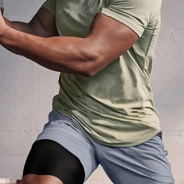 Mens Athletic Shorts 2-in-1 Gym Workout Running Shorts