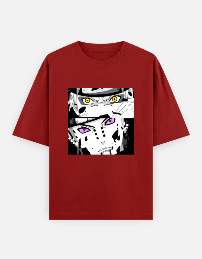 Clash of Destinies: Naruto vs. Pain Unisex Oversized Classic T-Shirt