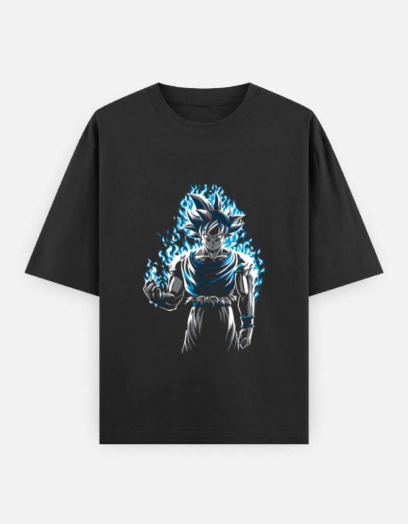 Ultra Flame Goku Unisex Oversized Classic T-Shirt