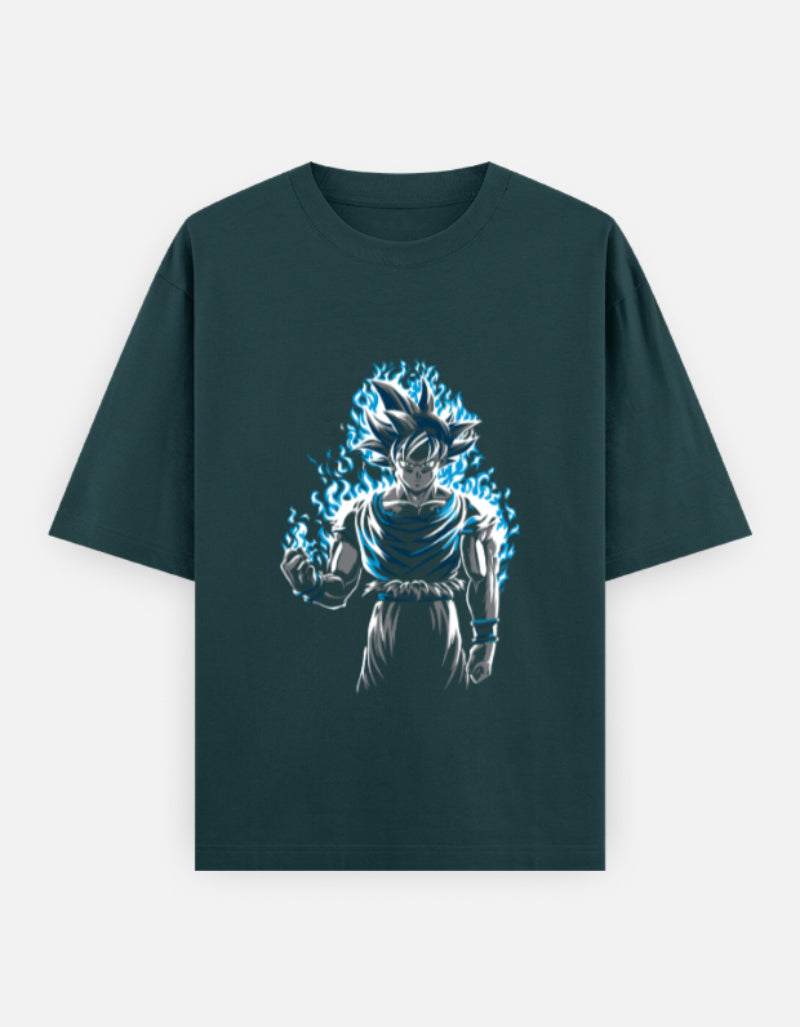Goku: Ultra Instinct Bluefire Ascension Unisex Oversized Classic T-Shirt