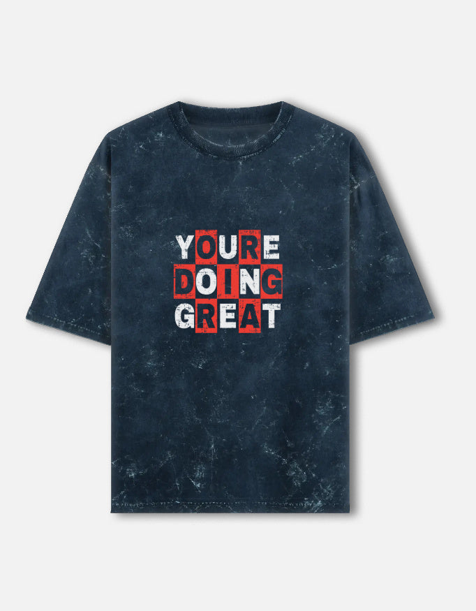 Men Acid Washed Oversized Tee