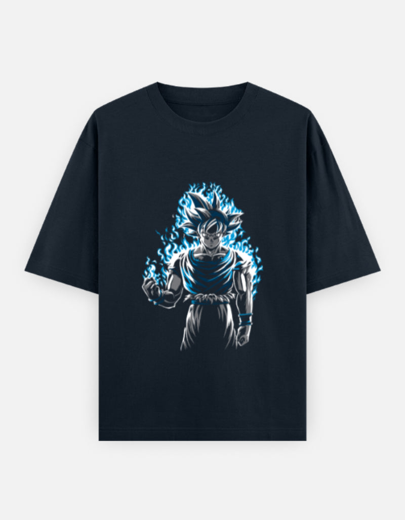 Goku: Ultra Instinct Bluefire Ascension Unisex Oversized Classic T-Shirt