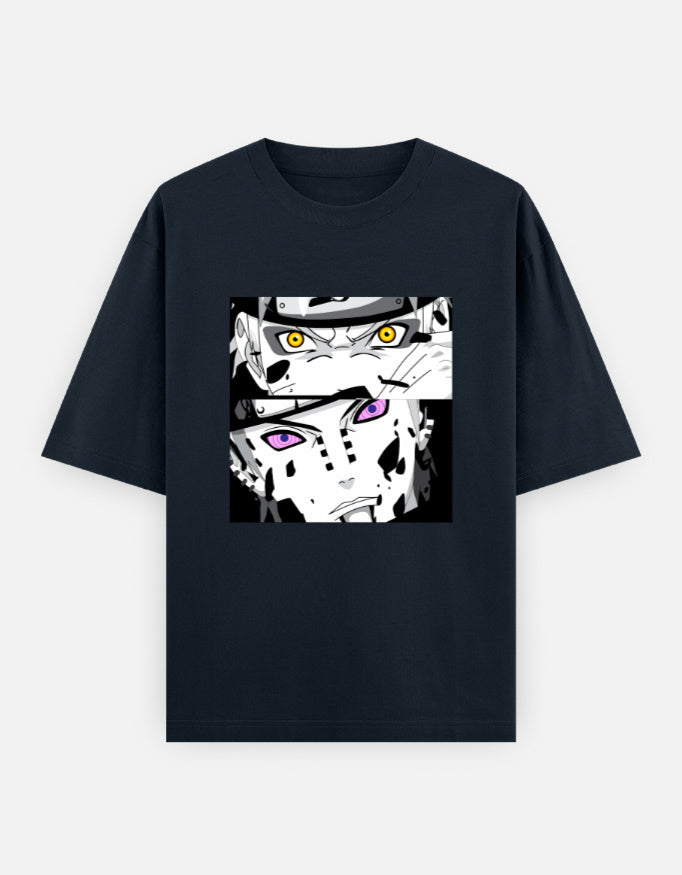 Clash of Destinies: Naruto vs. Pain Unisex Oversized Classic T-Shirt