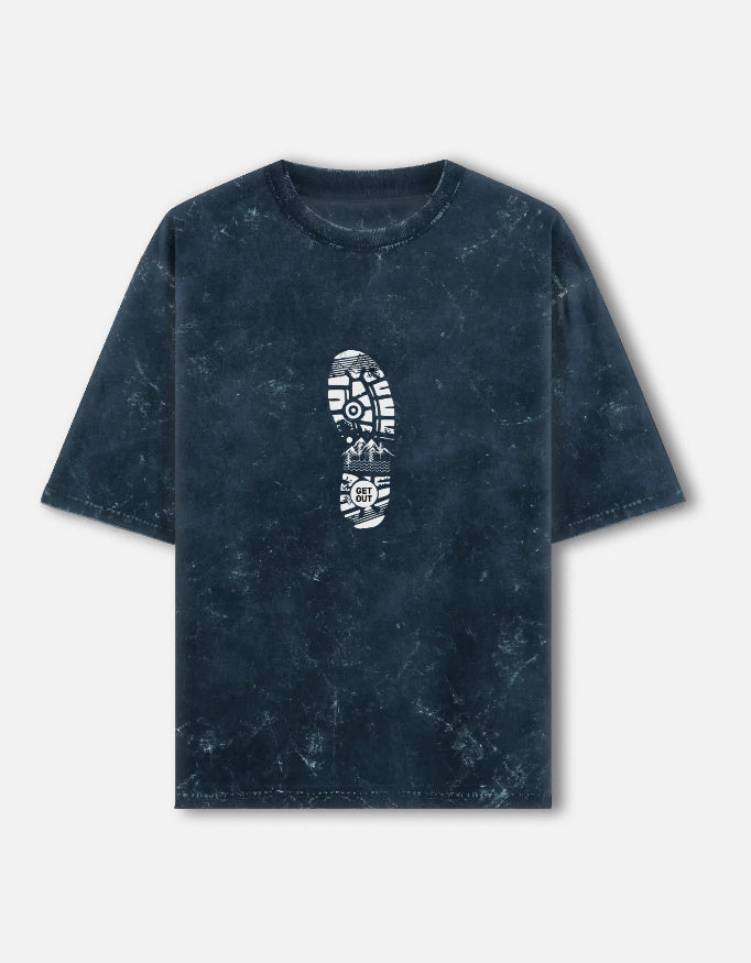 Men Acid Washed Oversized Tee