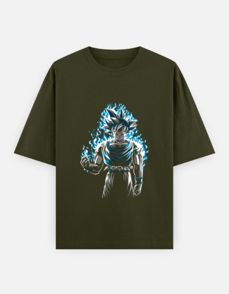 Goku: Ultra Instinct Bluefire Ascension Unisex Oversized Classic T-Shirt