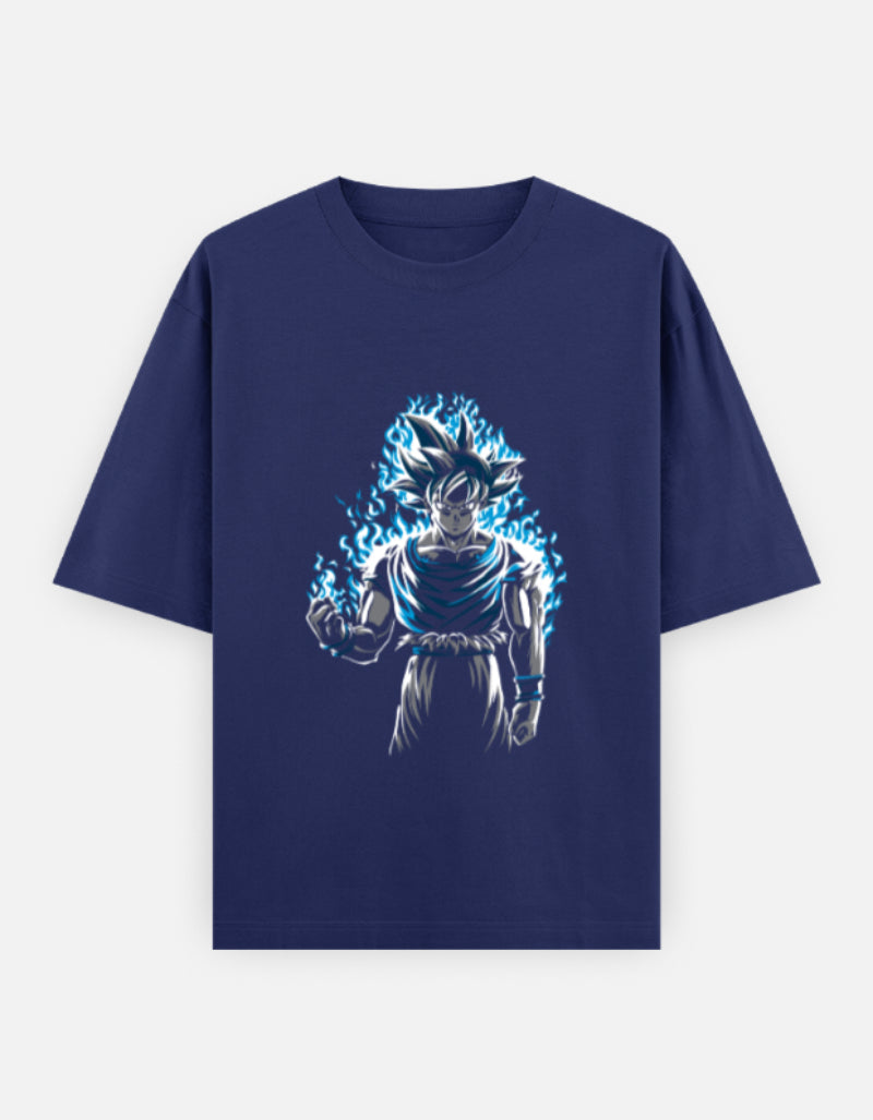 Goku: Ultra Instinct Bluefire Ascension Unisex Oversized Classic T-Shirt