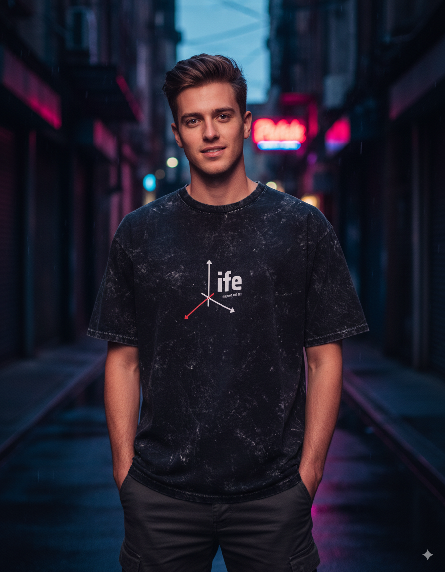 Men Acid Washed Oversized Tee