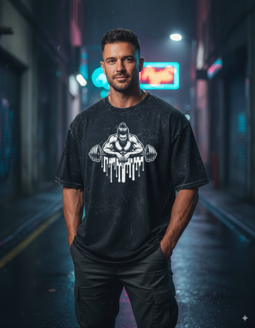 Men Acid Washed Oversized Tee