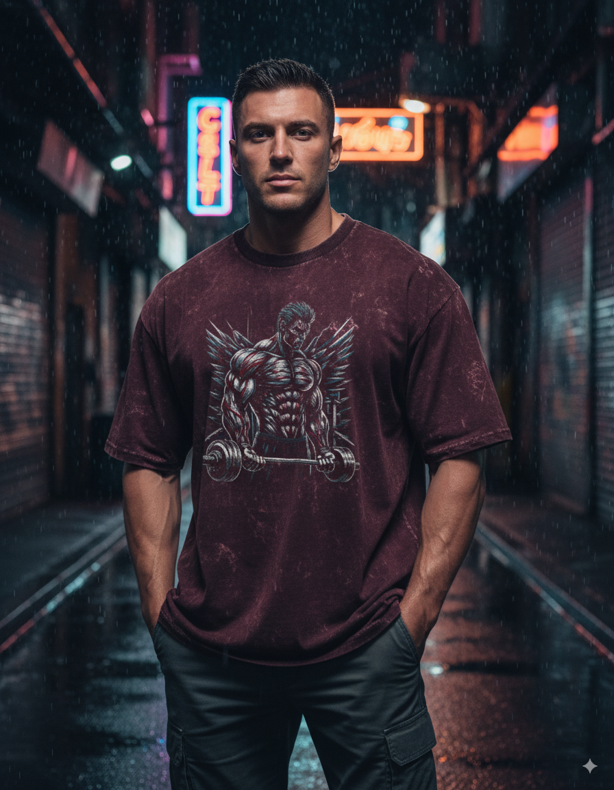 Men Acid Washed Oversized Tee