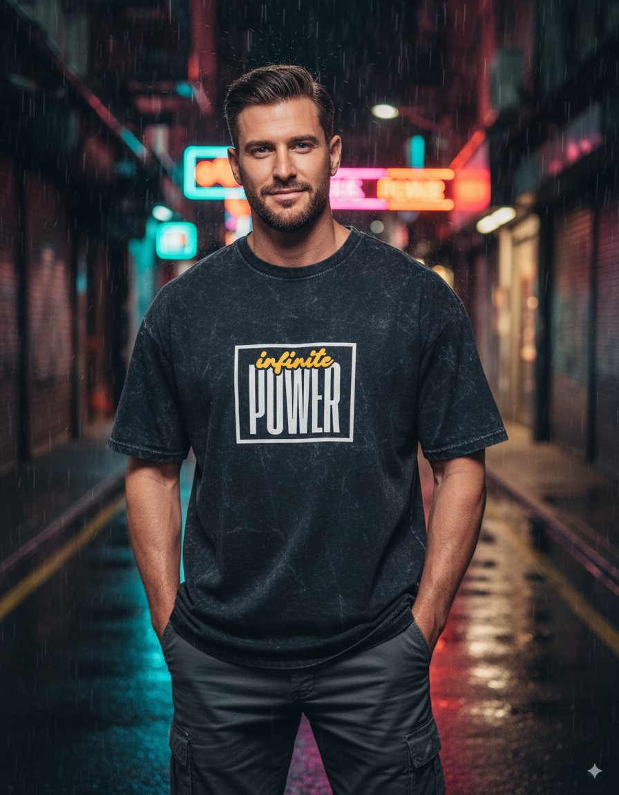 Men Acid Washed Oversized Tee