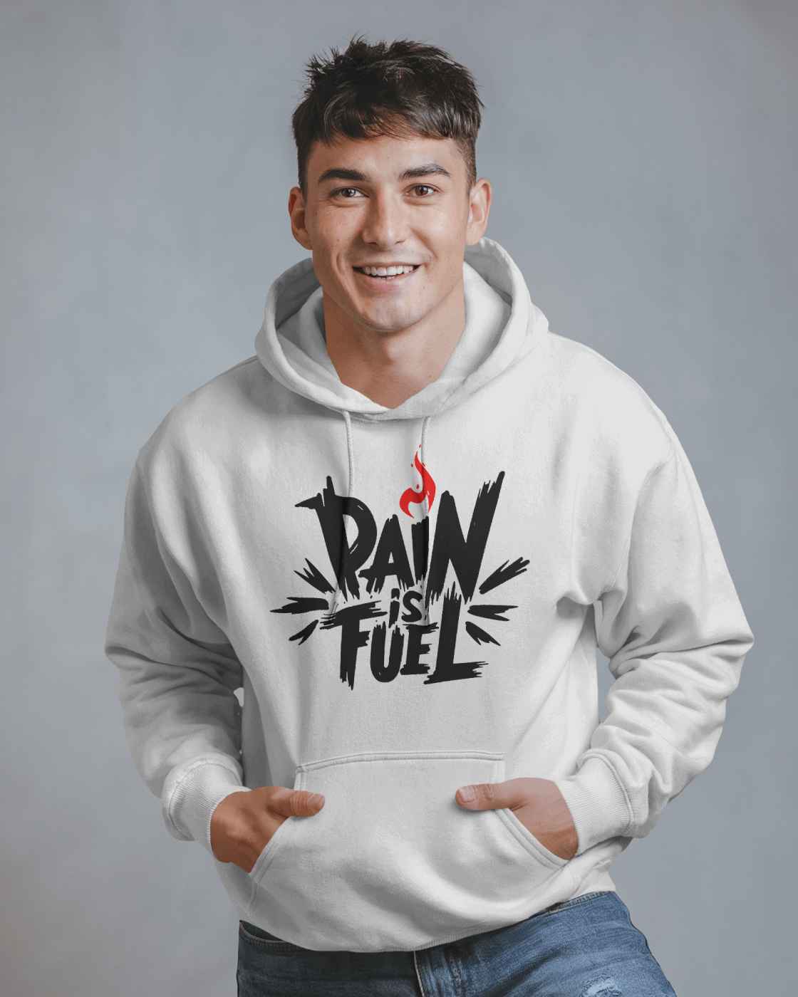 Men Typo Hoodie